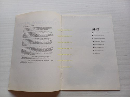 Honda XL 600 V Transalp 1986 presentazione rete vendita depliant …