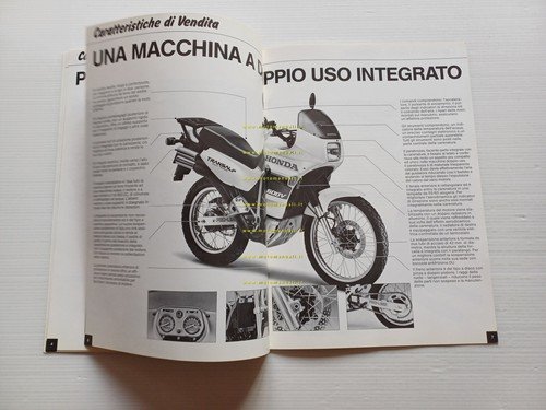 Honda XL 600 V Transalp 1986 presentazione rete vendita depliant …