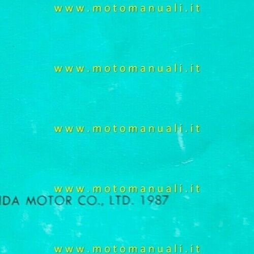 HONDA XL 600 V TRANSALP 1987 catalogo ricambi ORIGINALE Spare …