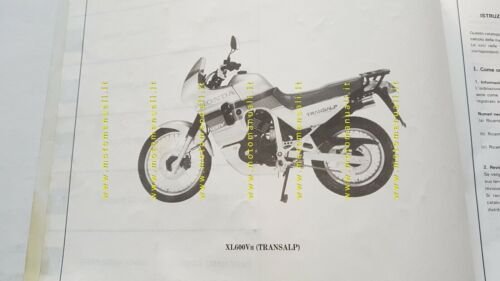 HONDA XL 600 V TRANSALP 1987 catalogo ricambi ORIGINALE Spare …