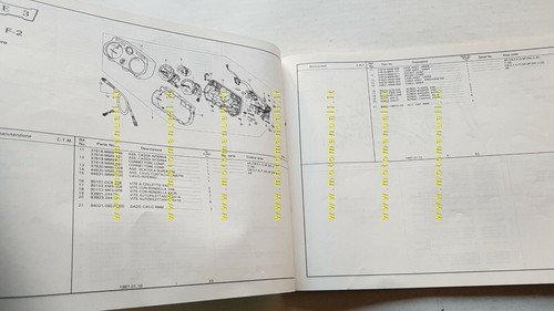 HONDA XL 600 V TRANSALP 1987 catalogo ricambi ORIGINALE Spare …