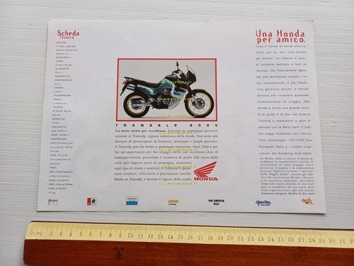 Honda XL 600 V Transalp depliant italiano originale