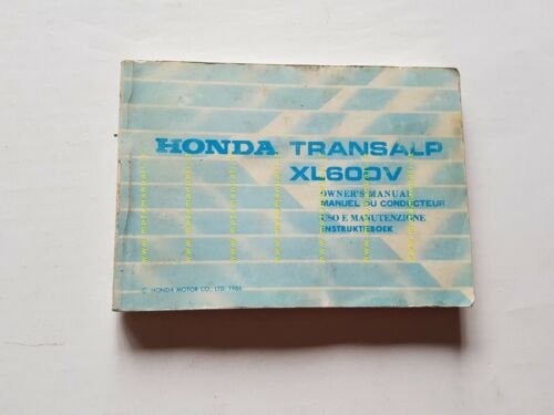 HONDA XLV 600 Transalp 1986 manuale uso manutenzione ITALIANO moto …
