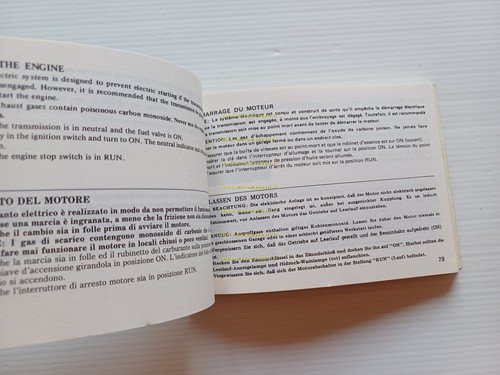 Honda XLV 750 R 1984-85 manuale uso libretto istruzioni ITALIANO …