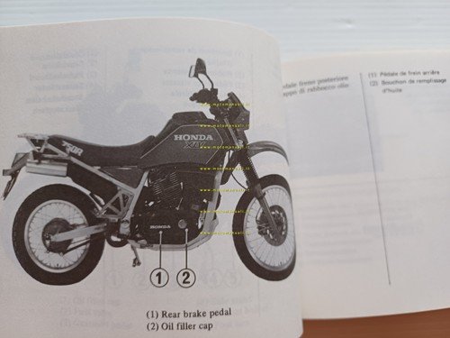 Honda XLV 750 R 1984-85 manuale uso libretto istruzioni ITALIANO …