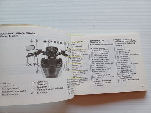 Honda XLV 750 R 1984-85 manuale uso libretto istruzioni ITALIANO …