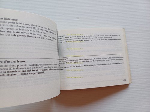 Honda XLV 750 R 1984-85 manuale uso libretto istruzioni ITALIANO …