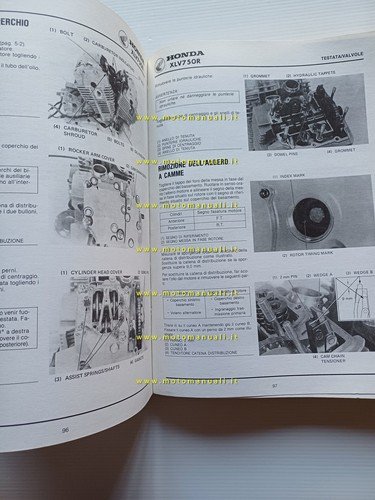 Honda XLV 750 R 1984 manuale officina italiano originale
