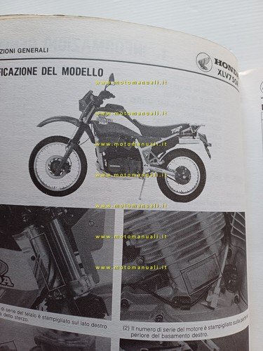 Honda XLV 750 R 1984 manuale officina italiano originale