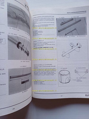 Honda XLV 750 R 1984 manuale officina italiano originale