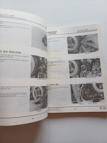 HONDA XR 250 R 1981-82 manuale officina INGLESE originale