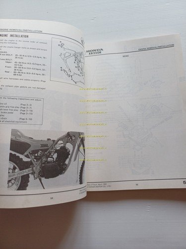 HONDA XR 250 R 1981-82 manuale officina INGLESE originale