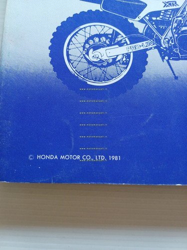 HONDA XR 250 R 1981-82 manuale officina INGLESE originale
