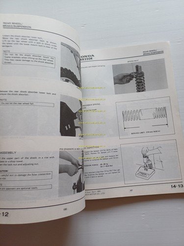 HONDA XR 250 R 1981-82 manuale officina INGLESE originale