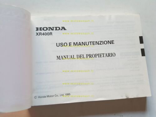 Honda XR 400 R 1995 manuale uso manutenzione italiano originale