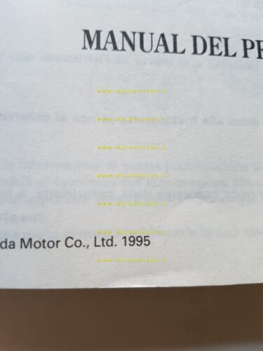 Honda XR 400 R 1995 manuale uso manutenzione italiano originale