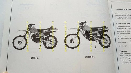 HONDA XR 500 -250 R 1980 catalogo ricambi Enduro ORIGINALE …