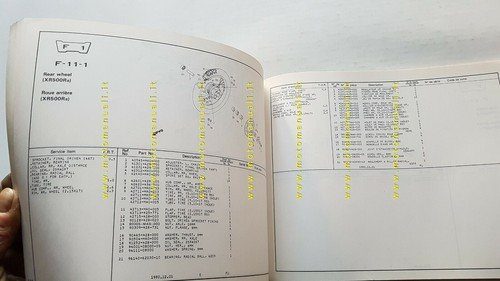 HONDA XR 500 -250 R 1980 catalogo ricambi Enduro ORIGINALE …