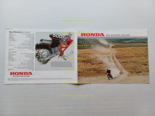 Honda XR 500 R - XR 250 R 1981 depliant …