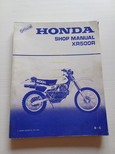 HONDA XR 500 R 1981-82 manuale officina INGLESE originale