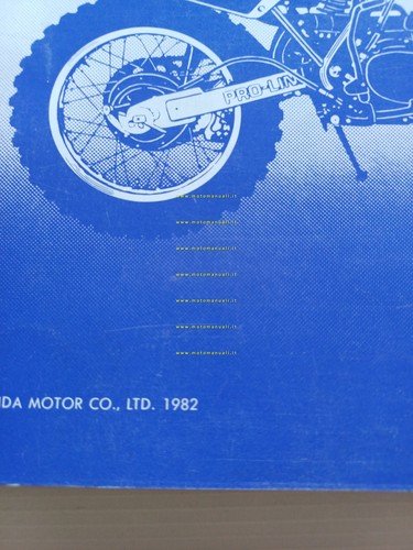 HONDA XR 500 R 1981-82 manuale officina INGLESE originale