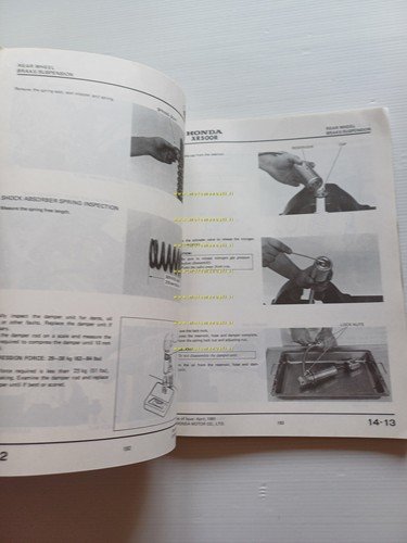 HONDA XR 500 R 1981-82 manuale officina INGLESE originale