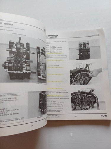 HONDA XR 500 R 1981-82 manuale officina INGLESE originale
