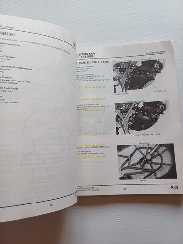 HONDA XR 500 R 1981-82 manuale officina INGLESE originale