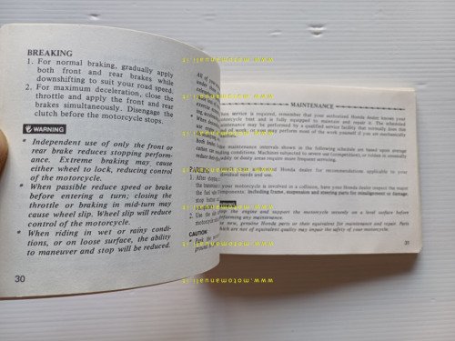 Honda XR 500 R 1981 manuale uso libretto istruzioni originale …