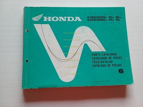HONDA XR 600 R modelli 1985 - 1990 catalogo ricambi …