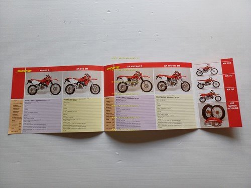 Honda XR DALLARA modelli 2001 depliant ITALIANO originale