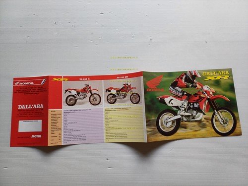 Honda XR DALLARA modelli 2001 depliant ITALIANO originale