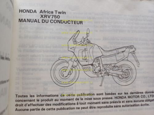 Honda XRV 750 Africa Twin 1990 manuale uso manutenzione originale …