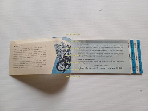 Horex produzione 1956 Regina Imperator Resident depliant italiano originale