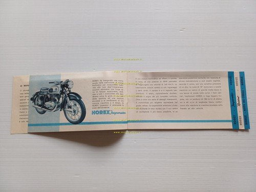 Horex produzione 1956 Regina Imperator Resident depliant italiano originale