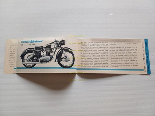 Horex produzione 1956 Regina Imperator Resident depliant italiano originale