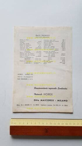 Horex Regina 350 depliant italiano originale