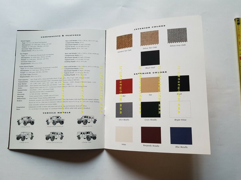 HUMMER fuoristrada depliant USA originale