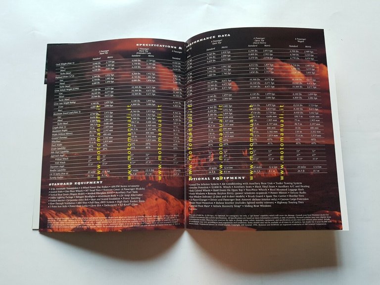 HUMMER fuoristrada depliant USA originale