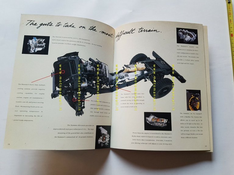 HUMMER fuoristrada modelli 1999 depliant USA originale