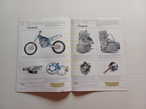 Husaberg modelli Enduro Cross Supermotard 2004 depliant inglese originale