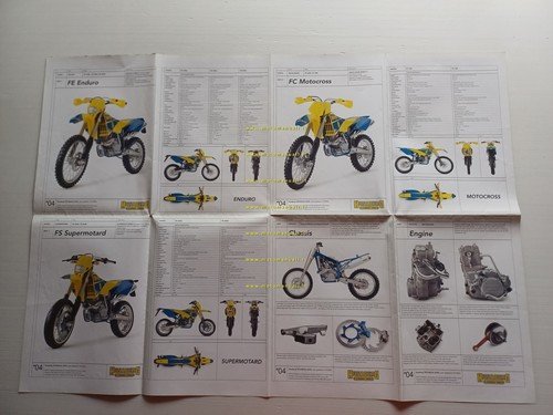 Husaberg modelli Enduro Cross Supermotard 2004 depliant poster originale