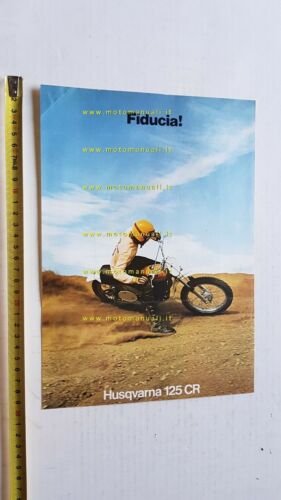 Husqvarna 125 CR Cross 1974 depliant ITALIANO moto originale brochure