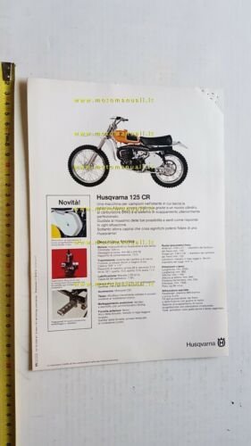 Husqvarna 125 CR Cross 1974 depliant ITALIANO moto originale brochure