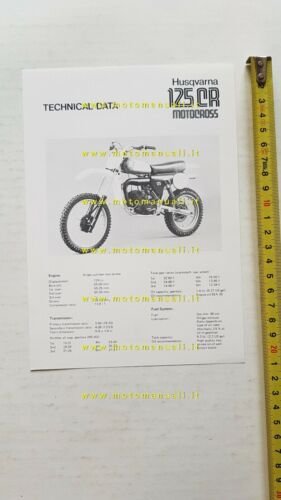 Husqvarna 125 CR Cross 1980 scheda tecnica cartella stampa no …