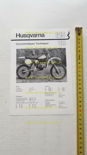 Husqvarna 125 CR Cross 1981 scheda tecnica cartella stampa no …