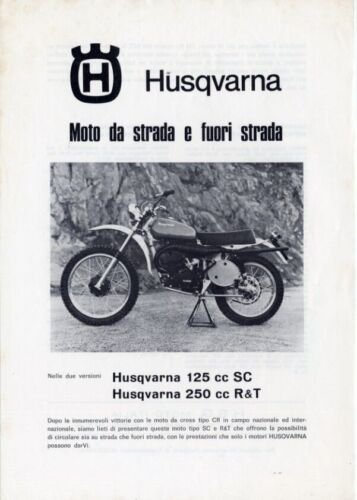 Husqvarna 125 SC - 250 R&T moto depliant originale brochure …
