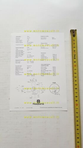 Husqvarna 125 WR Enduro 1981 scheda tecnica cartella stampa no …