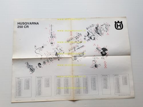 Husqvarna 250 CR 1975 catalogo ricambi originale