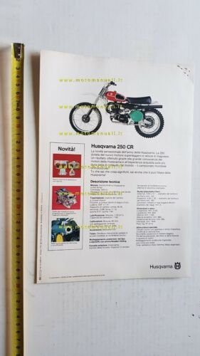 Husqvarna 250 CR Cross 1974 depliant ITALIANO moto originale brochure